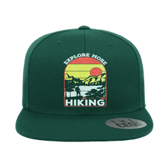 Explore More Hiking Embroidered Flat Bill Cap