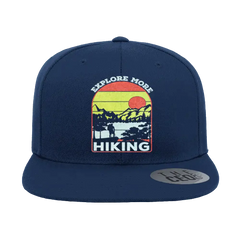 Explore More Hiking Embroidered Flat Bill Cap